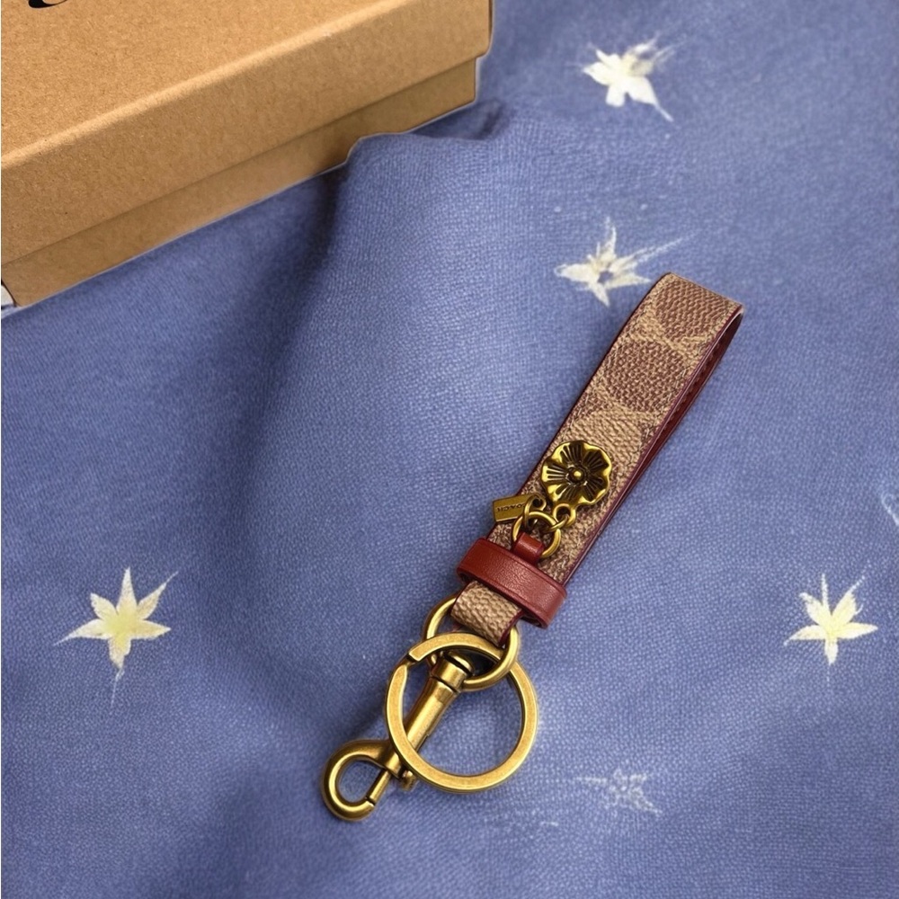 🍃Coach Brown and Gold Key Holder - Picture 7 of 8